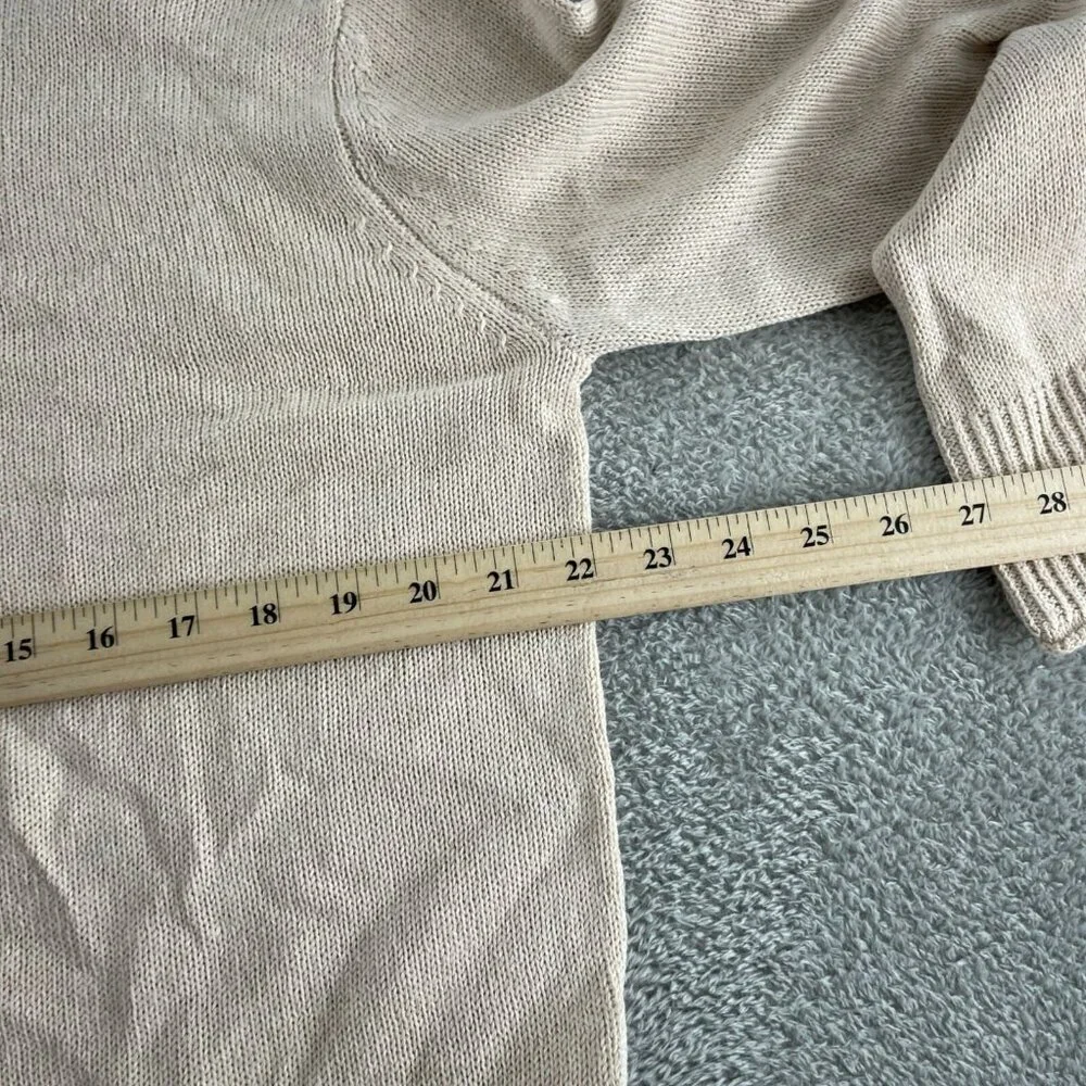 Ella Moss Beige Crewneck Sweater M Womens NWT 1764 - Picture 6 of 8